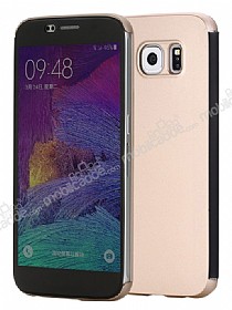 Rock Samsung i9800 Galaxy S6 Dokunmatik Kapakl Gold Klf
