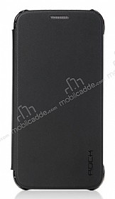 Rock Veena Samsung Galaxy S7 Edge nce Yan Kapakl Siyah Deri Klf
