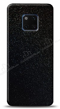 Dafoni Huawei Mate 20 Pro Siyah Parlak Simli Telefon Kaplama