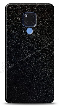 Dafoni Huawei Mate 20 X Siyah Parlak Simli Telefon Kaplama
