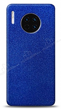 Dafoni Huawei Mate 30 Pro Mavi Parlak Simli Telefon Kaplama