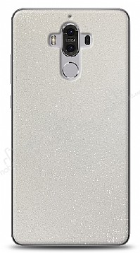 Dafoni Huawei Mate 9 Beyaz Parlak Simli Telefon Kaplama
