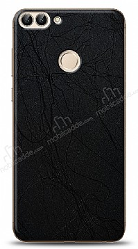 Dafoni Huawei P Smart Siyah Electro Deri Grnml Telefon Kaplama