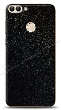 Dafoni Huawei P Smart Siyah Parlak Simli Telefon Kaplama