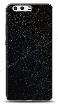 Dafoni Huawei P10 Plus Siyah Parlak Simli Telefon Kaplama