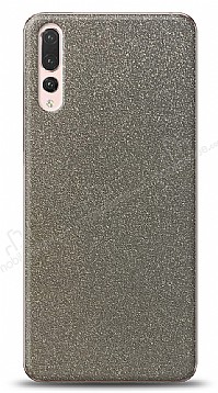 Dafoni Huawei P20 Pro Silver Parlak Simli Telefon Kaplama