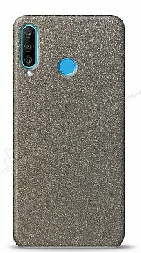 Dafoni Huawei P30 Lite Silver Parlak Simli Telefon Kaplama