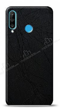 Dafoni Huawei P30 Lite Siyah Electro Deri Grnml Telefon Kaplama