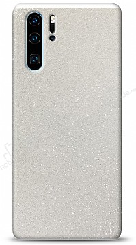Dafoni Huawei P30 Pro Beyaz Parlak Simli Telefon Kaplama