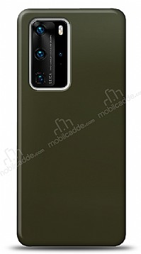 Dafoni Huawei P40 Pro Metalik Parlak Grnml Koyu Yeil Telefon Kaplama
