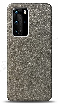 Dafoni Huawei P40 Silver Parlak Simli Telefon Kaplama