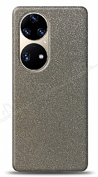 Dafoni Huawei P50 Pro Silver Parlak Simli Telefon Kaplama