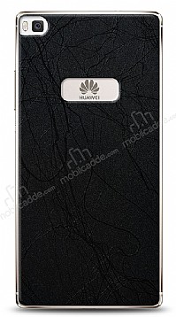 Dafoni Huawei P8 Siyah Electro Deri Grnml Telefon Kaplama