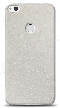 Dafoni Huawei P9 Lite 2017 Beyaz Parlak Simli Telefon Kaplama