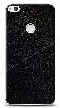 Dafoni Huawei P9 Lite 2017 Siyah Parlak Simli Telefon Kaplama