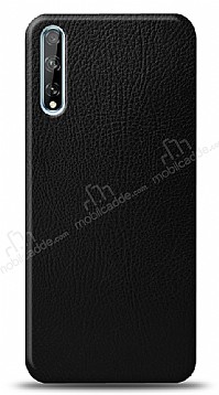 Dafoni Huawei Y8p Siyah Deri Grnml Telefon Kaplama