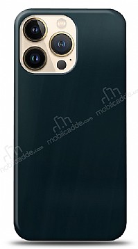 Dafoni iPhone 13 Pro Max Metalik Parlak Grnml Mavi Telefon Kaplama