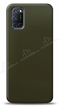 Dafoni Oppo A72 Metalik Parlak Grnml Koyu Yeil Telefon Kaplama