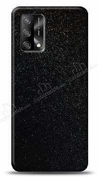 Dafoni Oppo A74 4G Siyah Parlak Simli Telefon Kaplama
