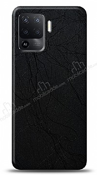 Dafoni Oppo A94 4G Siyah Electro Deri Grnml Telefon Kaplama