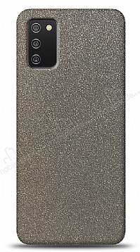 Dafoni Samsung Galaxy A02s Silver Parlak Simli Telefon Kaplama