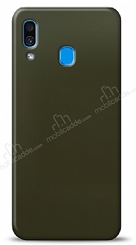 Dafoni Samsung Galaxy A20 / A30 Metalik Parlak Grnml Koyu Yeil Telefon Kaplama
