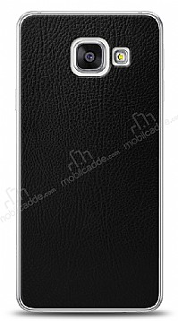 Dafoni Samsung Galaxy A3 2016 Siyah Deri Grnml Telefon Kaplama