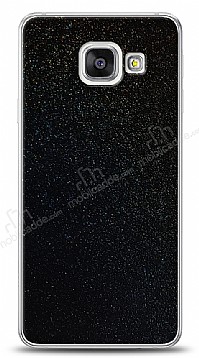 Dafoni Samsung Galaxy A3 2016 Siyah Parlak Simli Telefon Kaplama