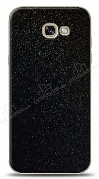 Dafoni Samsung Galaxy A3 2017 Siyah Parlak Simli Telefon Kaplama