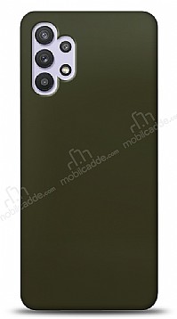 Dafoni Samsung Galaxy A32 4G Metalik Parlak Grnml Koyu Yeil Telefon Kaplama