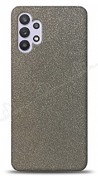Dafoni Samsung Galaxy A32 4G Silver Parlak Simli Telefon Kaplama