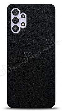Dafoni Samsung Galaxy A32 4G Siyah Electro Deri Grnml Telefon Kaplama