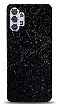Dafoni Samsung Galaxy A32 4G Siyah Parlak Simli Telefon Kaplama