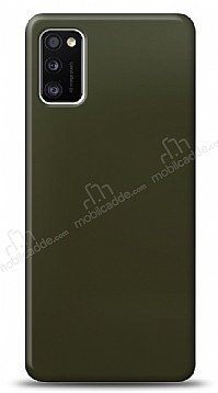 Dafoni Samsung Galaxy A41 Metalik Parlak Grnml Koyu Yeil Telefon Kaplama