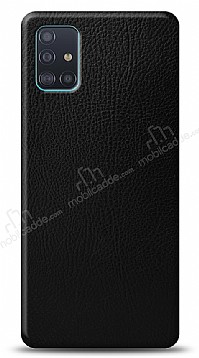Dafoni Samsung Galaxy A51 Siyah Deri Grnml Telefon Kaplama
