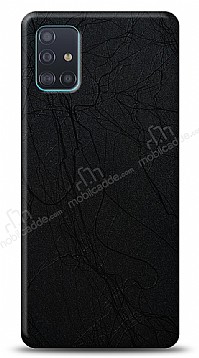 Dafoni Samsung Galaxy A51 Siyah Electro Deri Grnml Telefon Kaplama