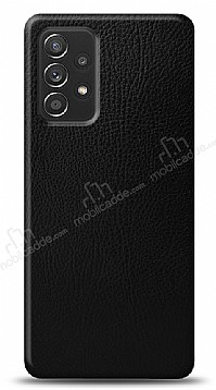 Dafoni Samsung Galaxy A52 Siyah Deri Grnml Telefon Kaplama