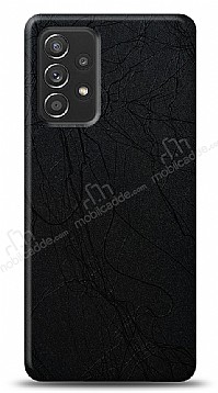 Dafoni Samsung Galaxy A52 Siyah Electro Deri Grnml Telefon Kaplama