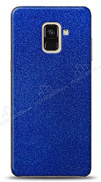 Dafoni Samsung Galaxy A6 2018 Mavi Parlak Simli Telefon Kaplama
