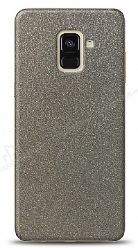 Dafoni Samsung Galaxy A6 2018 Silver Parlak Simli Telefon Kaplama