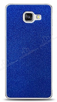 Dafoni Samsung Galaxy A7 2016 Mavi Parlak Simli Telefon Kaplama