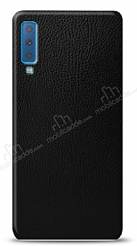 Dafoni Samsung Galaxy A7 2018 Siyah Deri Grnml Telefon Kaplama