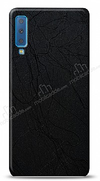 Dafoni Samsung Galaxy A7 2018 Siyah Electro Deri Grnml Telefon Kaplama