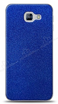 Dafoni Samsung Galaxy A8 2016 Mavi Parlak Simli Telefon Kaplama