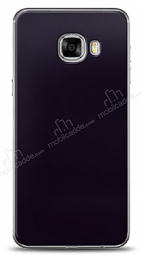 Dafoni Samsung Galaxy C5 Metalik Parlak Grnml Mor Telefon Kaplama