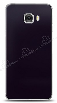 Dafoni Samsung Galaxy C7 Metalik Parlak Grnml Mor Telefon Kaplama