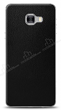 Dafoni Samsung Galaxy C7 Pro Siyah Deri Grnml Telefon Kaplama