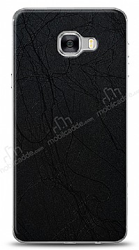 Dafoni Samsung Galaxy C7 Pro Siyah Electro Deri Grnml Telefon Kaplama