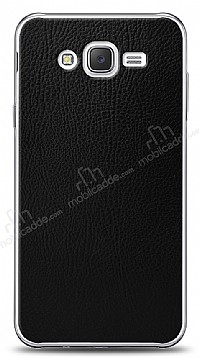 Dafoni Samsung Galaxy J2 Siyah Deri Grnml Telefon Kaplama