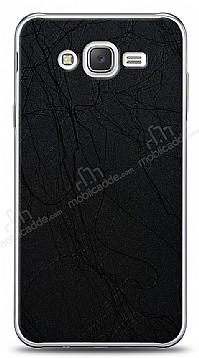 Dafoni Samsung Galaxy J2 Siyah Electro Deri Grnml Telefon Kaplama